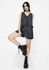 Aria Krawatte Färbung Knopf Hoch Top