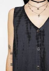 Aria Krawatte Färbung Knopf Hoch Top