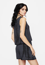 Aria Krawatte Färbung Knopf Hoch Top