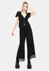 Polgara Floral Jacquard Peplum Top