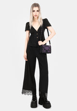 Polgara Floral Jacquard Peplum Top