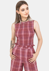 Zorina Baumwolle Gerafft Weste Top