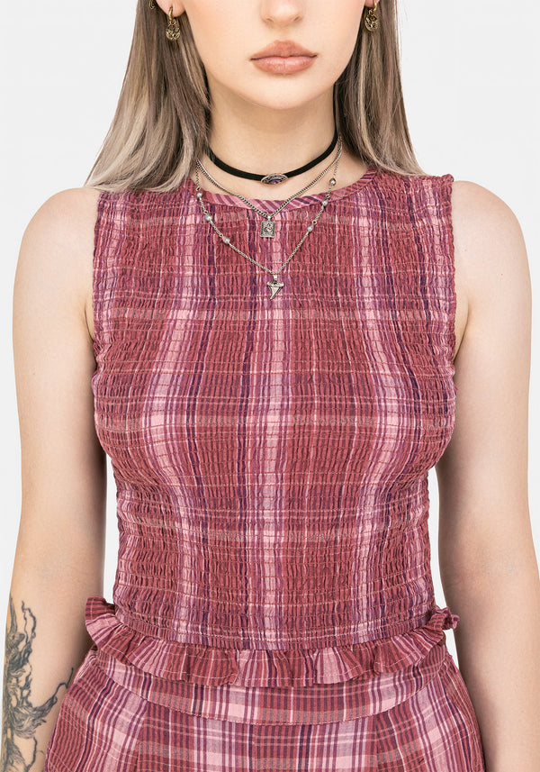 Zorina Cotton Shirred Vest Top