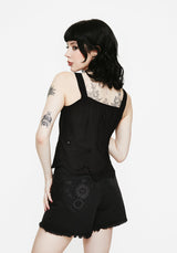 Synthweb Cotton Broderie Hem Cami Top