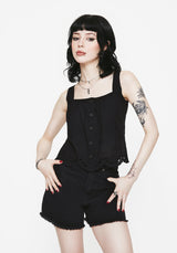 Synthweb Cotton Broderie Hem Cami Top