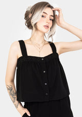 Damara Embroidered Cotton Button Up Blouse