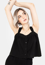 Damara Embroidered Cotton Button Up Blouse