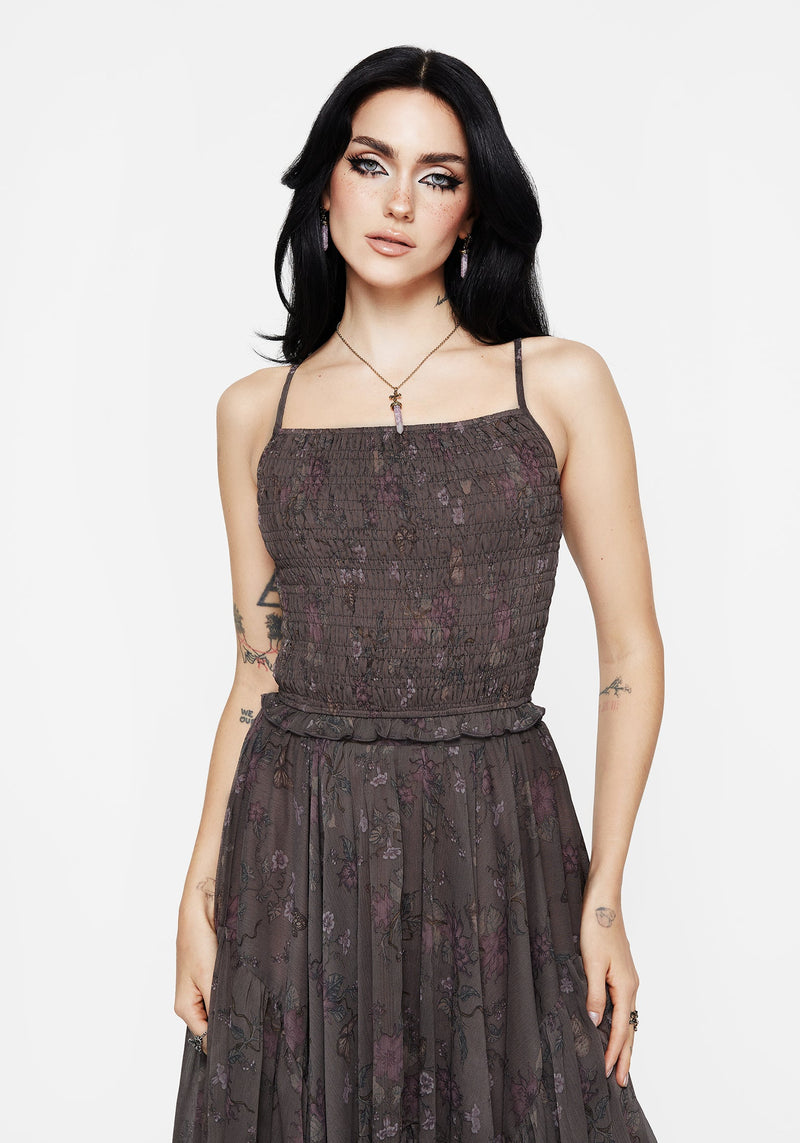 Arnora Chiffon Shirred Bodice Cami Top