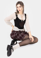 Villain Textured Tie Front Peplum Blouse - White