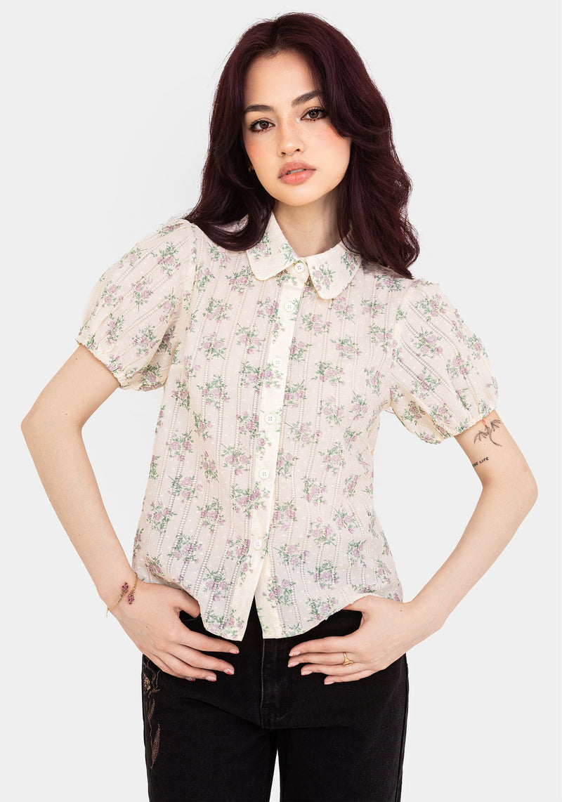 Pleasance Cotton Puff Sleeve Blouse