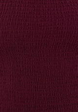 Midsommar Cotton Asymmetric Shirred Top