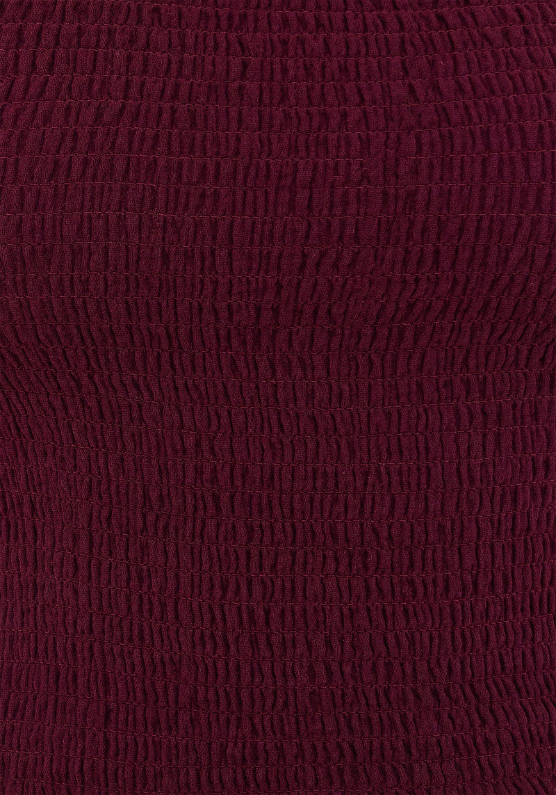 Midsommar Cotton Asymmetric Shirred Top