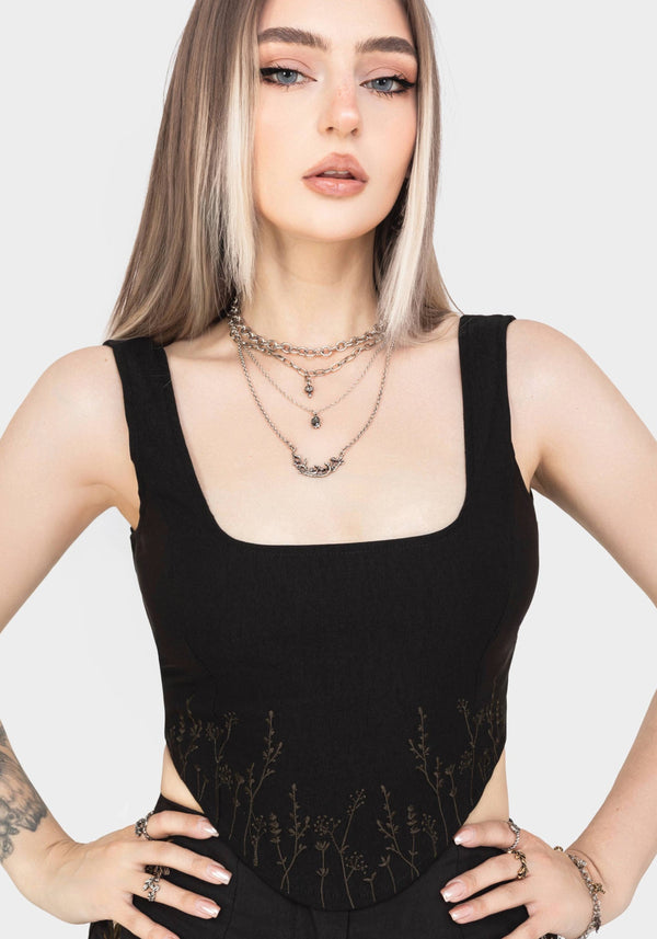Helena Embroidered Corset Top