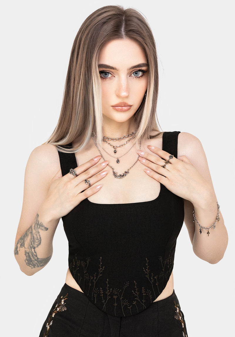 Helena Embroidered Corset Top