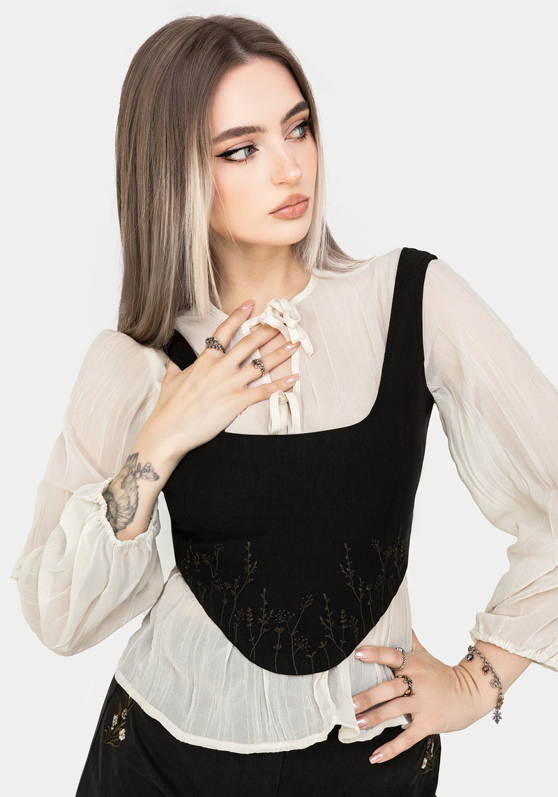 Helena Embroidered Corset Top