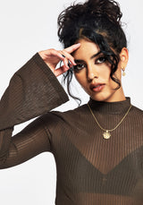 Yasmin Mesh Flare Sleeve Top