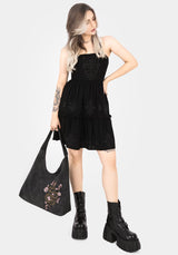 Gorgon Schlange Bestickt Kunst- Suede Tote Tasche