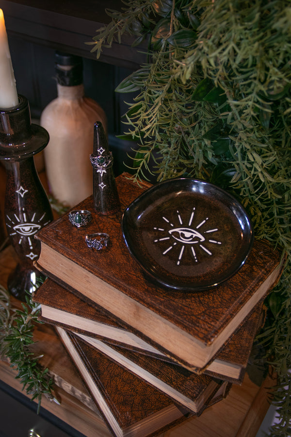 Ura Mystic Eye Trinket Tray and Ring Holder Set (2 Piece Set)