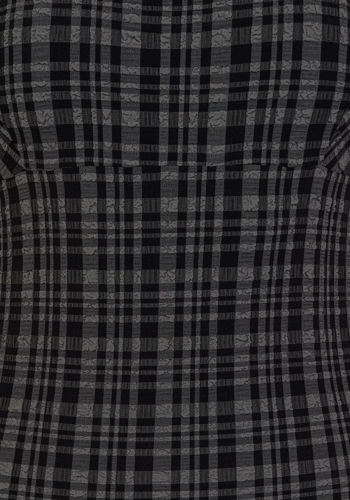 Slate Textured Check Square Neck Swimsuit