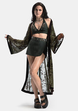 Abellona Embroidered Halter Neck Bikini Top