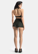 Abellona Embroidered Faux Wrap Swim Skirt