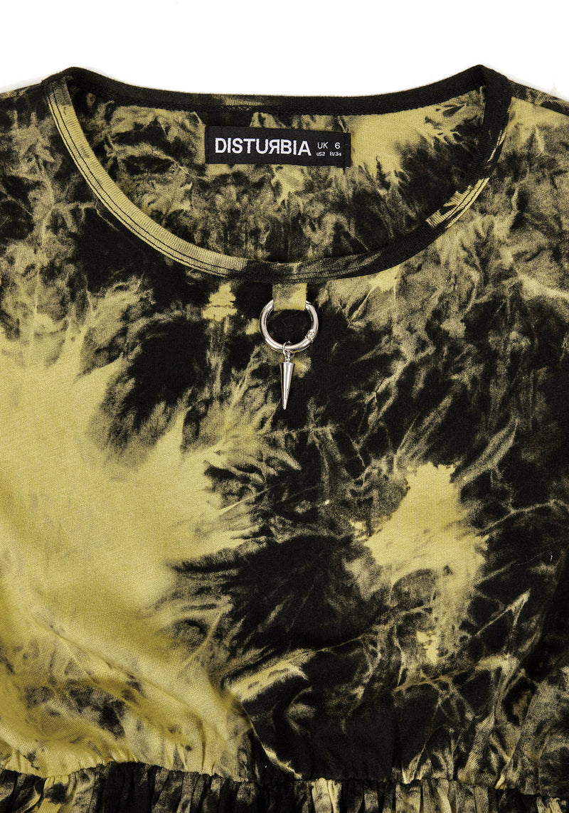 SCHOLOMANCE TIE DYE SKATER DRESS