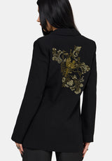 Ellis Bestickt Langschnitt Blazer