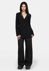 Ellis Bestickt Langschnitt Blazer