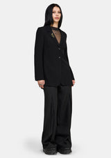 Ellis Bestickt Langschnitt Blazer
