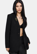 Ellis Bestickt Langschnitt Blazer