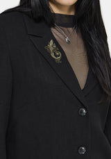 Ellis Bestickt Langschnitt Blazer