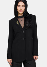 Ellis Bestickt Langschnitt Blazer