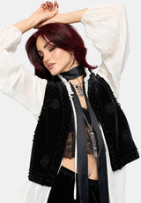 Frankie Velour Beaded Waistcoat