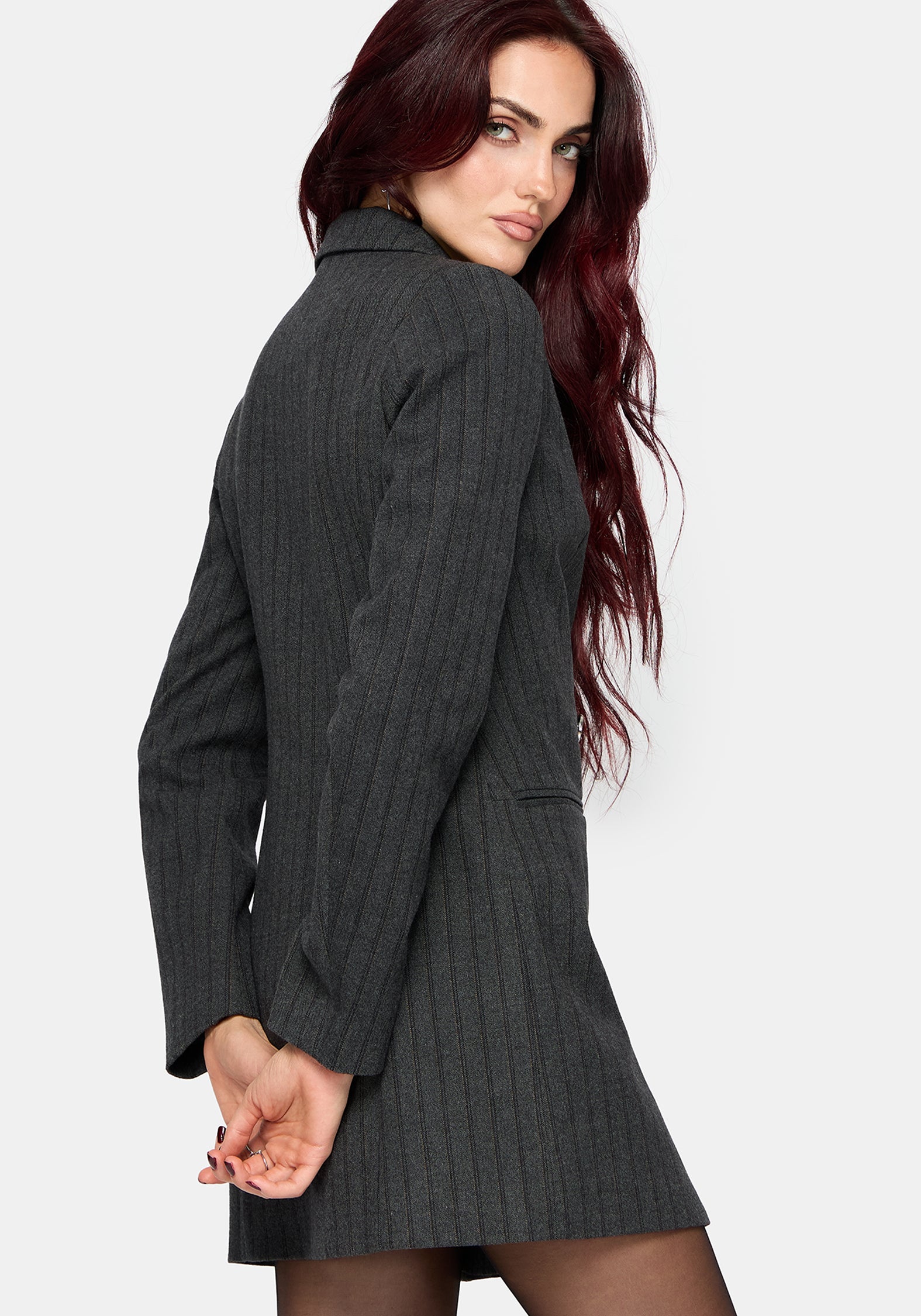 Blair Pinstripe Blazer Dress