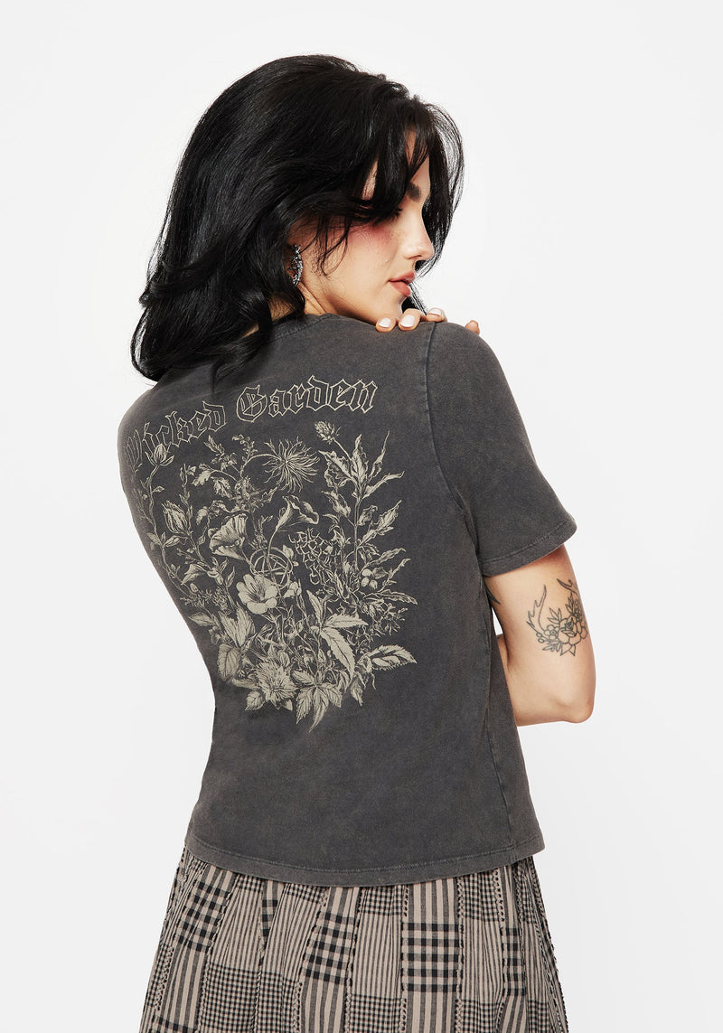 Galerina Graphic Print Cotton T-Shirt