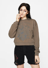 Galerina Graphic Print Cotton Sweatshirt