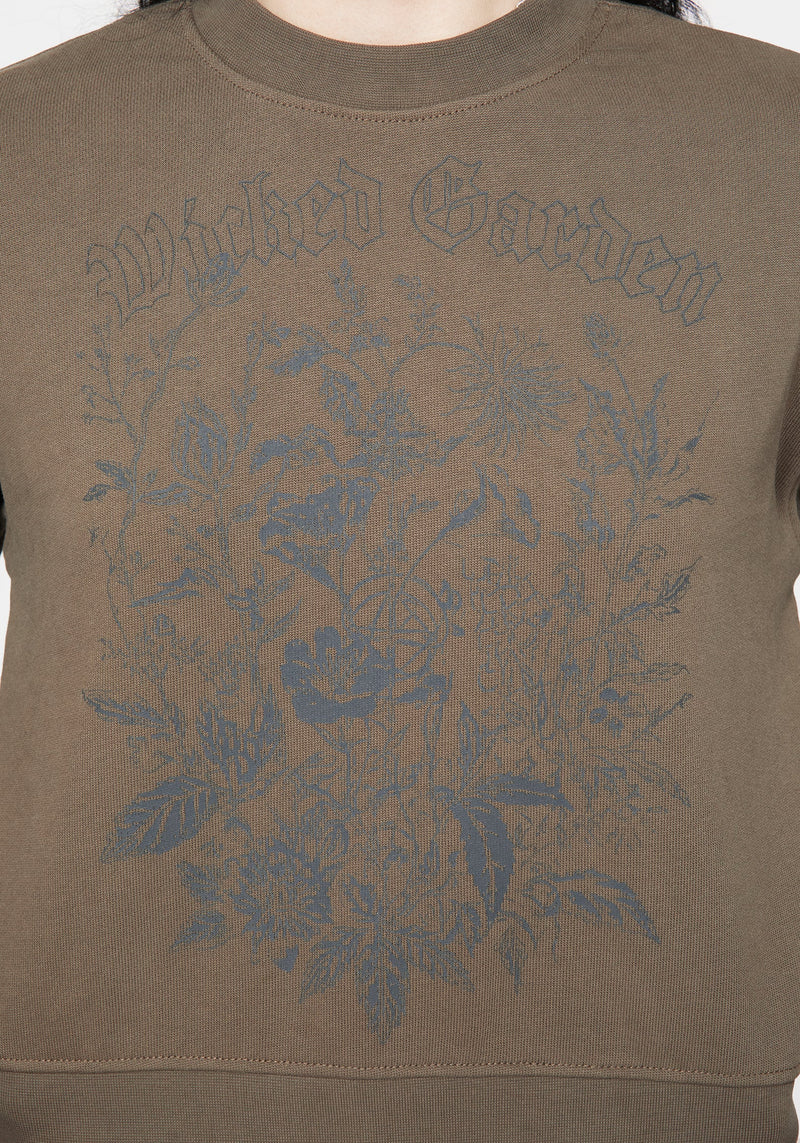 Galerina Graphic Print Cotton Sweatshirt