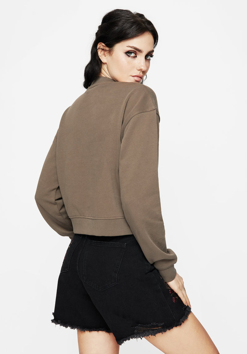 Galerina Graphic Print Cotton Sweatshirt