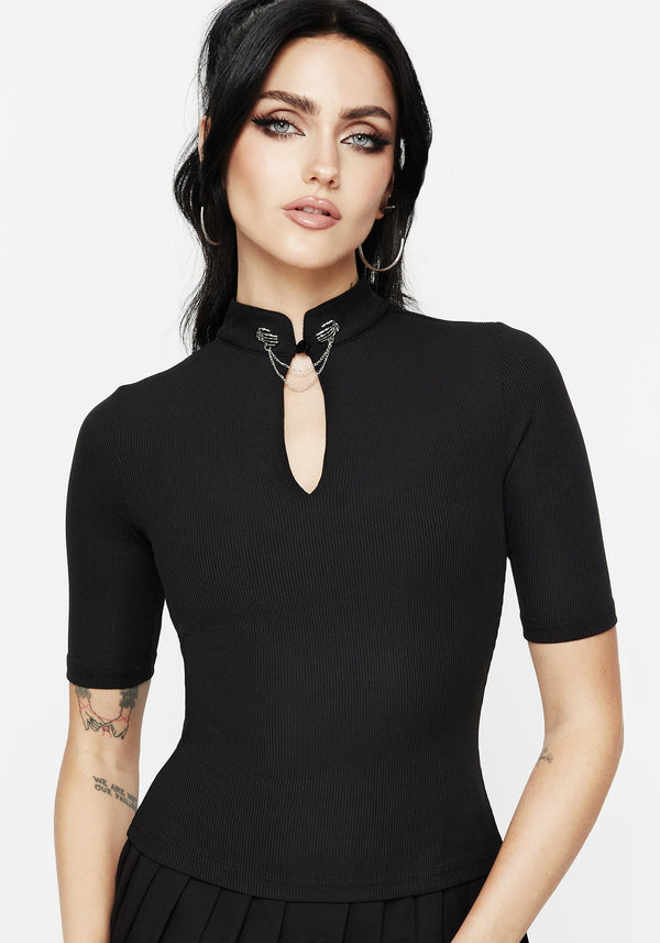 Chiromancy Choker Collar Top