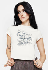 Maypole Cotton Fairy Print Crop T-Shirt