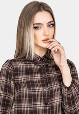 Adra Check Button Up Shirt
