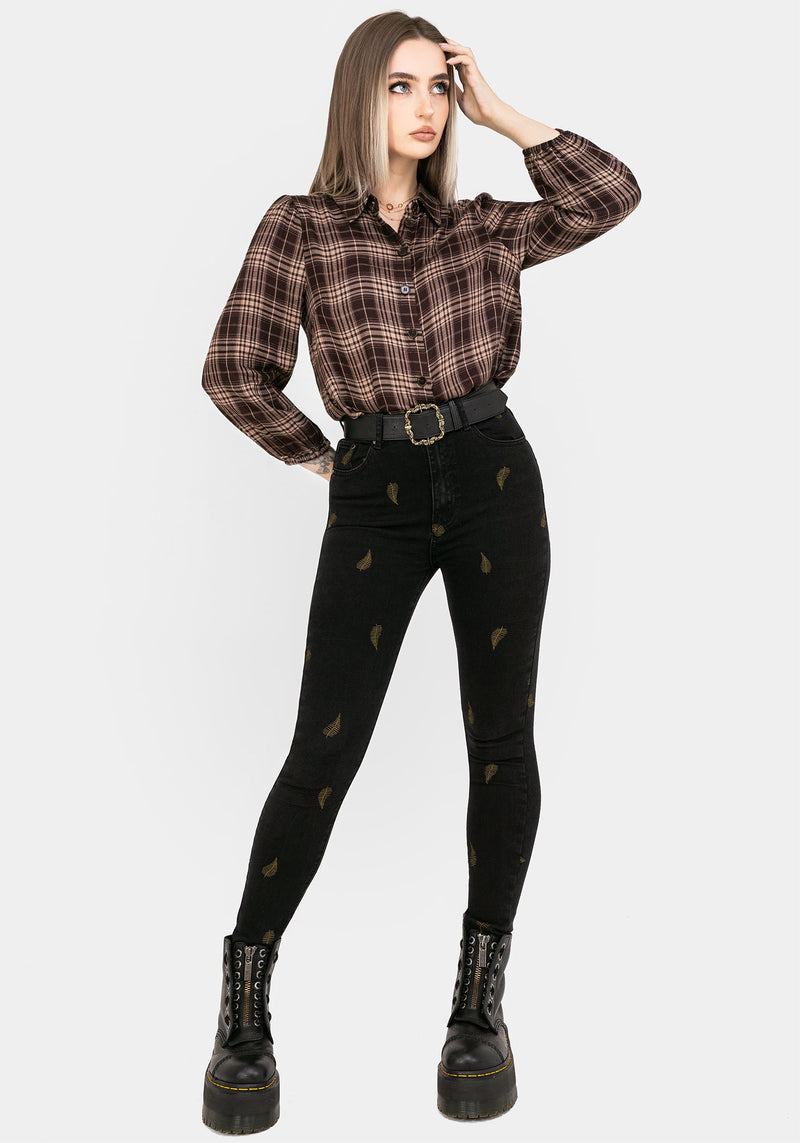 Adra Check Button Up Shirt