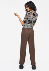 Wytchelm Flocked Mesh Short Sleeve Top - Blue