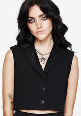 Thora Embroidered Crop Waistcoat