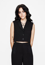 Thora Embroidered Crop Waistcoat