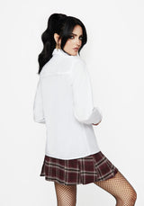 Dewdrop Cotton Embroidered Collar Shirt