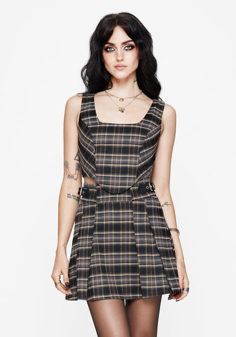 Aiden Check Corset Top