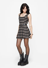 Aiden Check Buckle Detail Mini Skirt