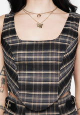 Aiden Check Corset Top