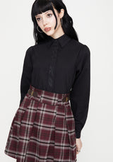 Shadowbane Long Sleeve Button Up Snake Detail Shirt